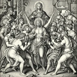 disasterpiece holy levy taxation facticity disciples atonal quarrel, by Edgar Maxence and Ross Tran and Michael Whelan and Da Vinci and Caravaggio and J.M.W Turner and Brueghel intricate line drawings, unknwon intercession, mixed techniques, detailed and beautiful intricate faces, 4k resolution