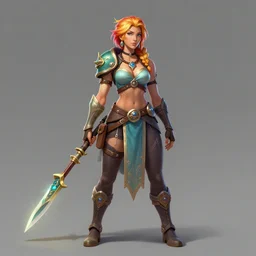 ana de armass full body portrait as a colorful dnd character fantasy art.