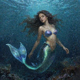 jessica alba as a mermaid deep in the ocean trench, fantasy magic, light night, intricate, elegant, sharp focus, illustration, highly detailed, digital painting, concept art, matte, art by wlop and artgerm and ivan shishkin and andrey shishkin, masterpiece