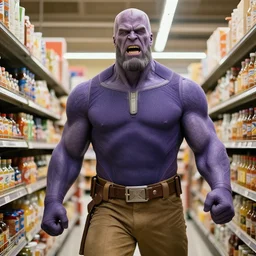 thanos yelling at saul goodman in a supermarket