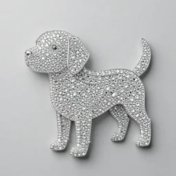 dog made out of diamonds