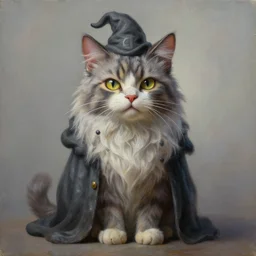 old wizard cat painting, 3 d highly detailed, in the style of mark ryden