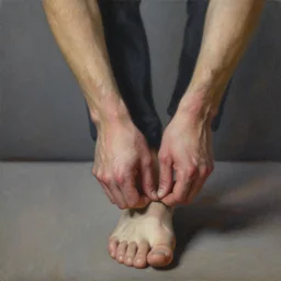 jason alexander stubbing his toe, oil on canvas, intricate, portrait, 8 k highly professionally detailed, hdr, cgsociety