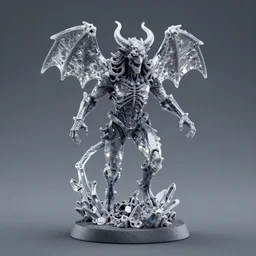 80mm resin detailed miniature of a Demon, crystal body, Product Introduction Photos, 4K, Full body