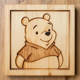 winnie - the - pooh ( pooh bear ) wood engraving - n 4
