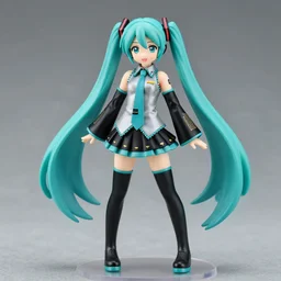 1 9 8 0 s kenner style action figure of hatsune miku, 5 points of articulation, full body, 4 k, highly detailed