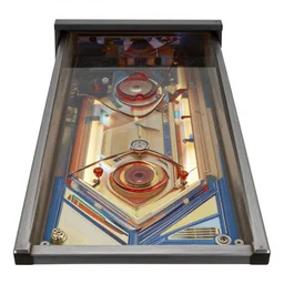 photo of vintage pinball back glass art