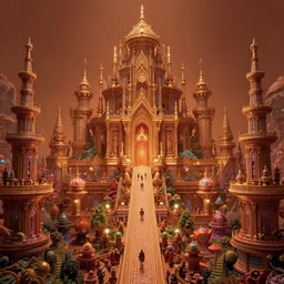 infinite final fantasy candyland landscape fall god temple, moody, warm tones : : wes anderson, roger dean, sophie anderson, esao andrews : : ornate, dynamic, particulate, intricate, elegant, highly detailed, centered, artstation, smooth, sharp focus, octane render, 3 d