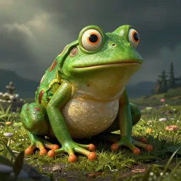 pepe the frog, by geog darrow, by greg rutkowski