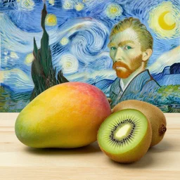 mango and kiwi fruits beautiful still life by vincent van gogh