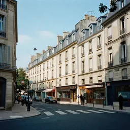 a french redisential district, cinestill 8 0 0 t 3 5 mm