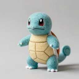 a needle felted blastoise, needle felting art.