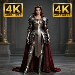 full length photo of a very beautiful!! vampire warrior queen with ornate armour, highly detailed, 4 k, hdr, smooth, sharp focus, high resolution, award - winning photo