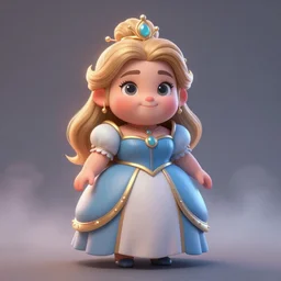 super cute fantasy princess 3D concept by Gediminas Pranckevicius, frank frazetta style, foggy, glowing effect, beautiful detailed, chubby, face realistic, Game Art, hyper detailed, no background, Character Modeling, cartoon, cinematic, raytrace, Trend on artstation, C4D