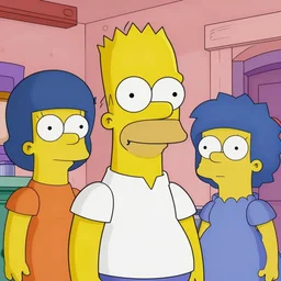 the simpsons as real people, very detailed face, 4 k