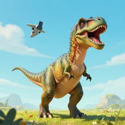 dinosaur taking a selfie