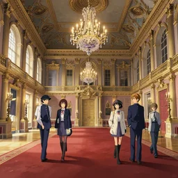 interior of buckingham palace, royal collection trust, finely detailed perfect art, gapmoe yandere grimdark, trending on pixiv fanbox, painted by greg rutkowski makoto shinkai takashi takeuchi studio ghibli
