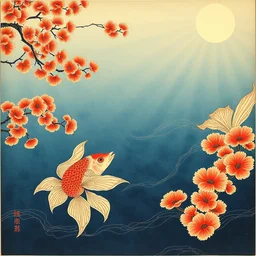 a beautiful painting kappa, by ukiyo - e award - winning art color screen printing