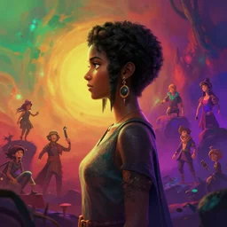 side - portrait, maya ali mage, gloomhaven, dynamic lighting, gaudy colors, octane render aesthetic, matte painting concept art, official fanart behance hd artstation by jesper ejsing, by rhads and makoto shinkai and lois van baarle and ilya kuvshinov and rossdraws