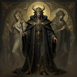 summoner of cthulhu, d & d, thick robe, elder gods, fantasy, intricate, elegant, highly detailed, digital painting, artstation, concept art, wallpaper, smooth, sharp focus, illustration, art by artgerm and greg rutkowski and alphonse mucha