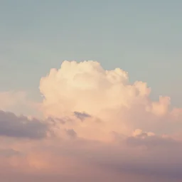 a summer sky, airbrush painting, desaturated colors,
