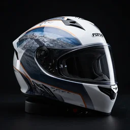 a cool motorcycle helmet from 2 0 2 2, amazing details, special edition, dramatic backlight, black background, extremely detailed, trending, by morten krogvold