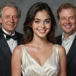 portrait of beautiful happy young ana de armas wearing a beautiful silky white dress, painted by greg rutkowski, stanley artgerm, igor kieryluk, coherent, hyper realistic, blue eyes