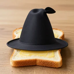 a a hat made out of toast