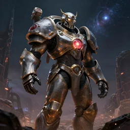 cosmic warrior, fantasy apocalypse, digital art, 4 k