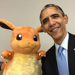selfie of obama with raichu