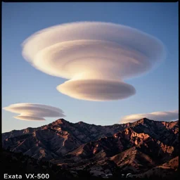 lenticular clouds at sunset over the santa catalina mountains in Arizona, National Geographic photograph, Exacta VX-500, Kodachrome 64 slide film