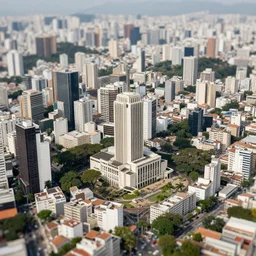 award winning overhead view photo of the city of sao paulo em 1 8 0 6, tilt shift photography