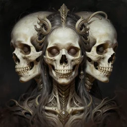 digital _ painting _ of _ a beautiful skull girl _ by _ filipe _ pagliuso _ and _ justin _ gerard _ symmetric _ fantasy _ highly _ detailed _ realistic _ intricate _ port