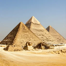 8 k hd detailed octane render of the construction of the pyramids