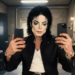 Michael Jackson in the backrooms, selfie