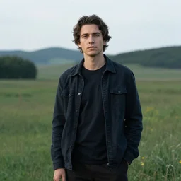 a portrait of a character in a scenic environment by david rudnik