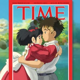 TIME magazine cover, the coming AI singularity, by Hayao Miyazaki, 4k, 8k