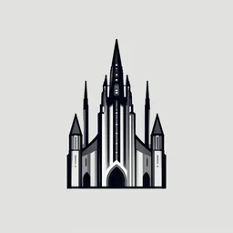 minimalistic logo for a space cathedral