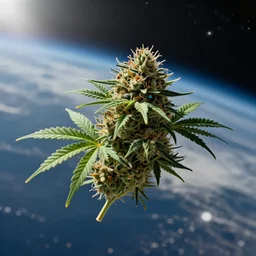 cannabis flying in space 4 k wallpaper