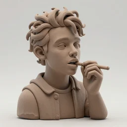 pete davidson made out of polymer clay detailed sculpture trending on artstation