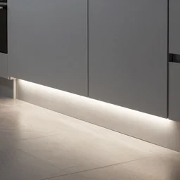 kitchen plinth with led strip lights, homes and gardens, photo,