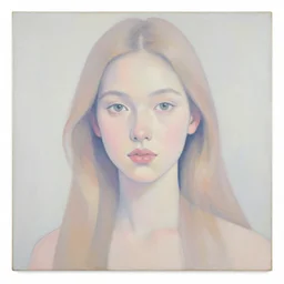 portrait of a beautiful girl, pastel colors, by john chamberlain