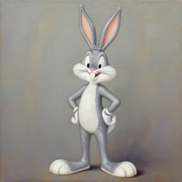 a beautiful, soulful oil painting of bugs bunny by craig mullins ; anatomically correct