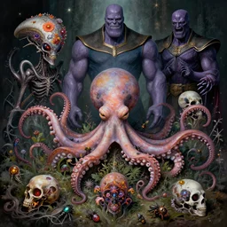 the platonic ideal of flowers, rotting, insects and praying of cletus kasady carnage thanos dementor hades chtulu mandelbulb schpongle octopus bioshock xenomorph baraka, ego death, decay, dmt, psilocybin, concept art by randy vargas and zdzisław beksinski