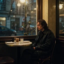being alone at a cafe on a melancholic rainy night by ardon mordecai