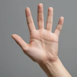 extremely detailed photo of a human left hand 8k photorealistic
