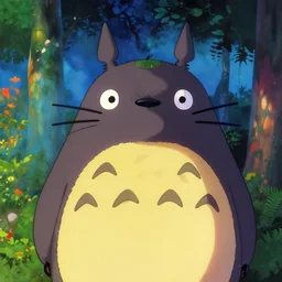 A psychedelic portrait of my neighbor totoro, vibrant color scheme, highly detailed, in the style of romanticism, cinematic, artstation, Moebius, Greg rutkowski