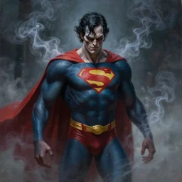 superhero called the creepy cryptid in the style of Sylvain Sarrailh, wispy magical smoke, beautiful digital art, cinematic composition, detailed, concept art, Matt painting, oil painting, high res