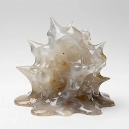 abstract carved sculptural amethyst form, wiggly wild smooth bubbly dripping spiky imaginative irrational shape puddles, fluid and dynamic forms, detailed and complex, sharp and smooth, product photo