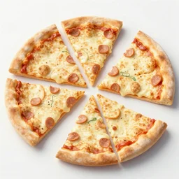 friends but golden pizza slices